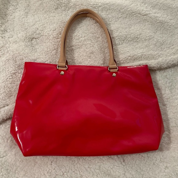 Kate spade patent leather red tote - Picture 2 of 6